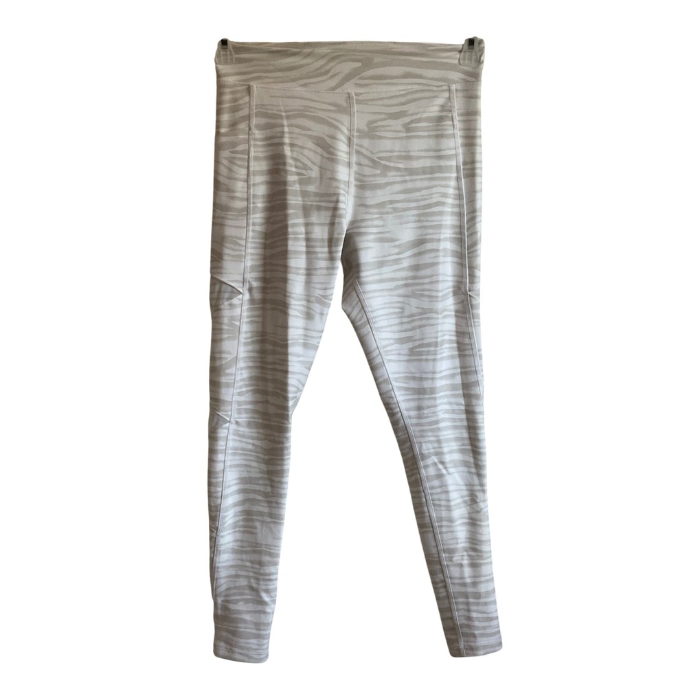 HUK Women's Zebra Printed Full Length Athletic Leggings - Size Small